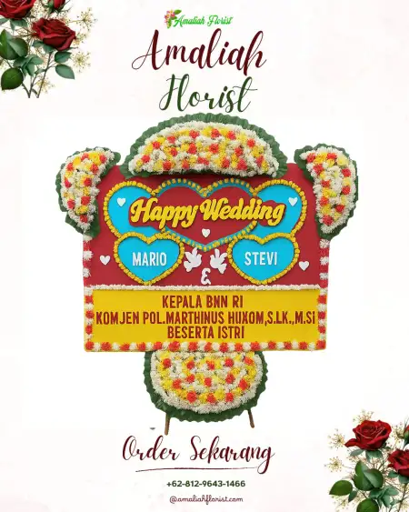 Papan Bunga Pernikahan Menara Mandiri Jakarta Selatan
